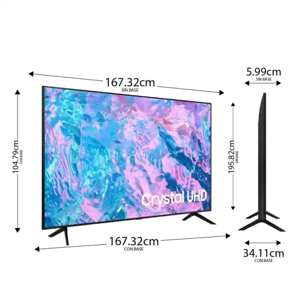 TV SAMSUNG 75"  75CU7000 4K-UHD LED Smart TV