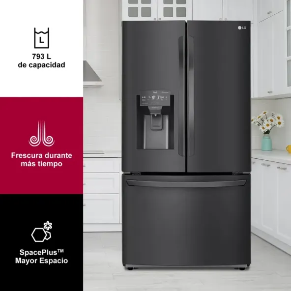Nevecon LG Tipo Europeo 793 Litros GM78SGT Negro
