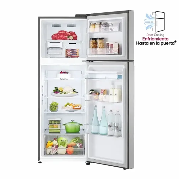 Nevera LG No Frost Congelador Superior 334 Litros Brutos VT34WGPX Gris
