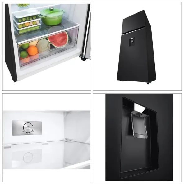 Nevera LG No Frost Congelador Superior 374 Litros VT38KPM Negro