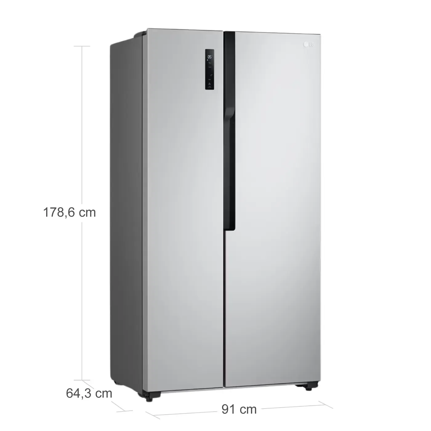 Nevecón LG Side by Side 519 Litros Brutos GS51BPP Gris