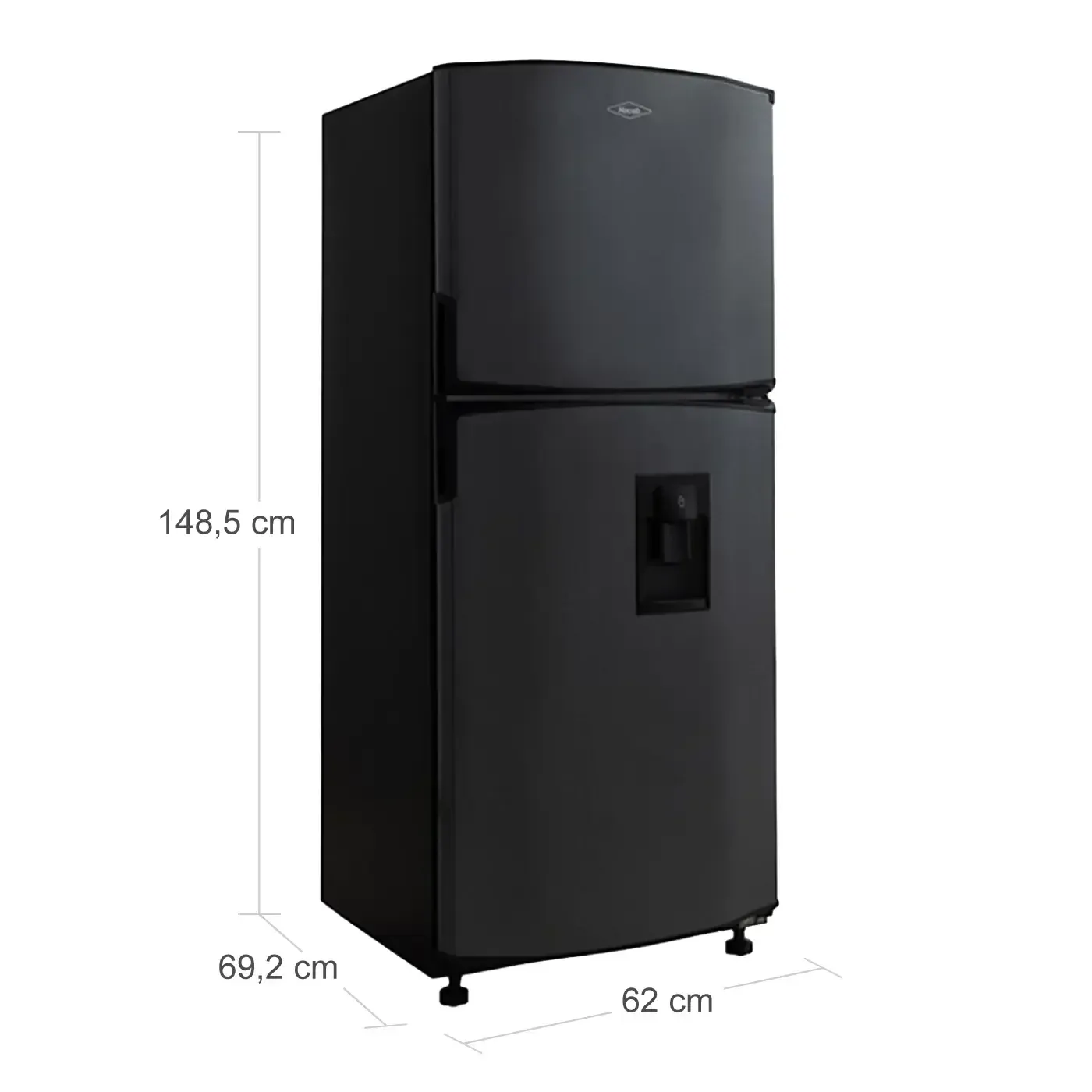 Nevera HACEB No Frost Congelador Superior 226 Litros N243 Manija Integrada Titanio