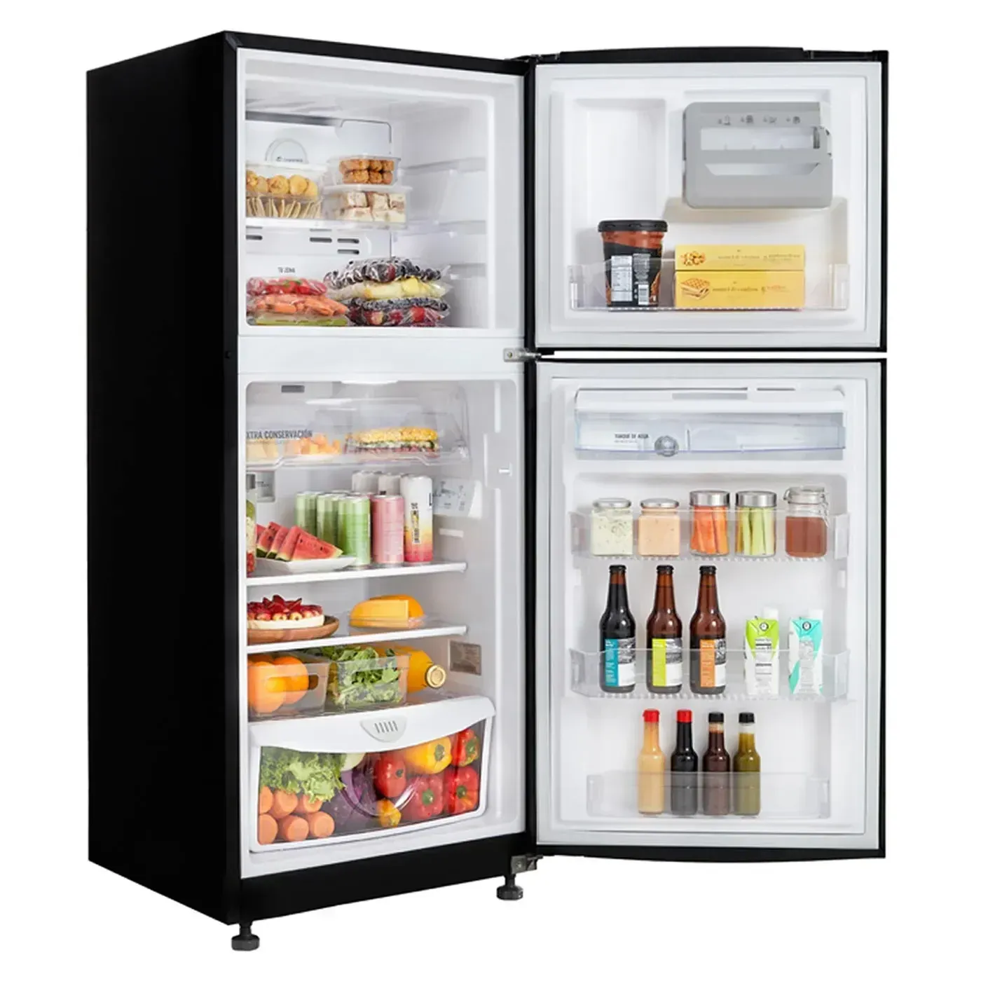 Nevera HACEB No Frost Congelador Superior 226 Litros N243 Manija Integrada Titanio