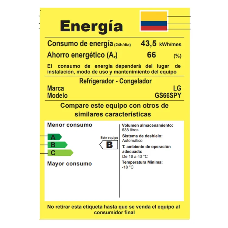 Nevecón LG Side by Side 638 Litros GS66SPY Gris