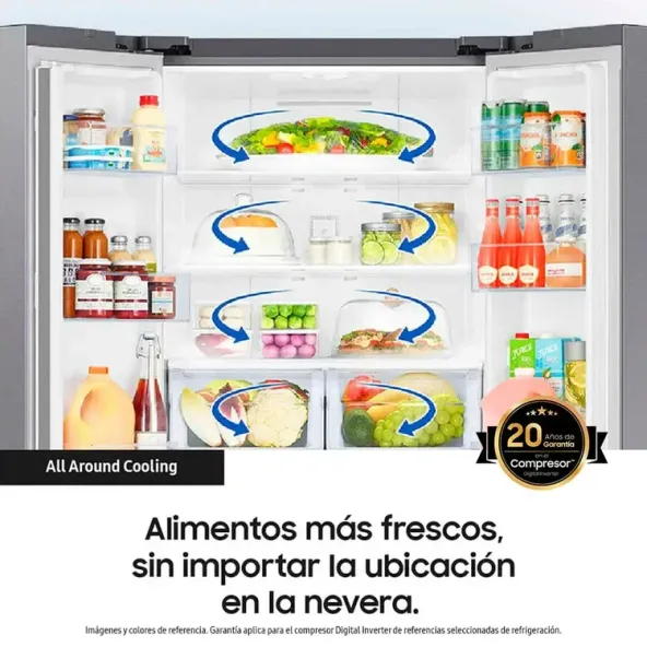 Nevecón SAMSUNG Tipo Europeo 625 Litros Brutos RF22A4220S9/CO Gris