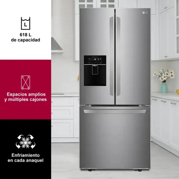 Nevecón LG Tipo Europeo 618 Litros LM22SGP Gris