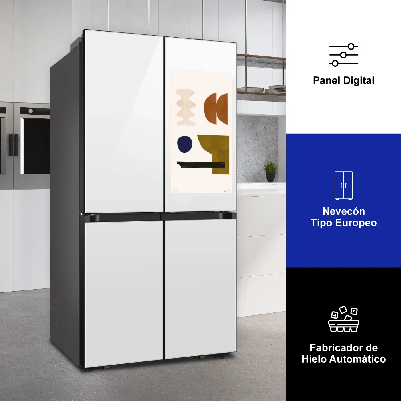 Nevecón SAMSUNG Family Hub™ BESPOKE Tipo Europeo 809 Litros RF29DB995012CO Blanco