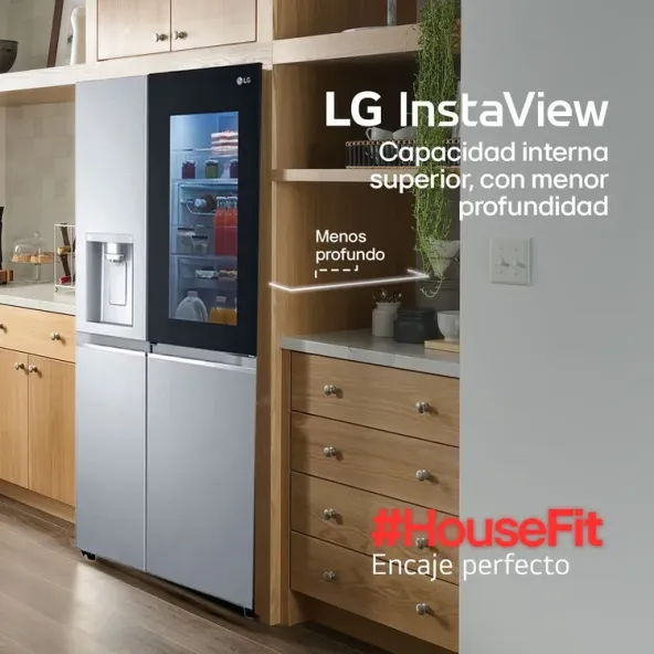 Nevecón LG InstaView Side by Side 635 Litros GS66SXSC Gris