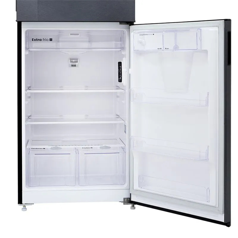 Nevera No frost 404 litros Manija Externa Panel Digital Dispensador de Agua Negro Esmeralda