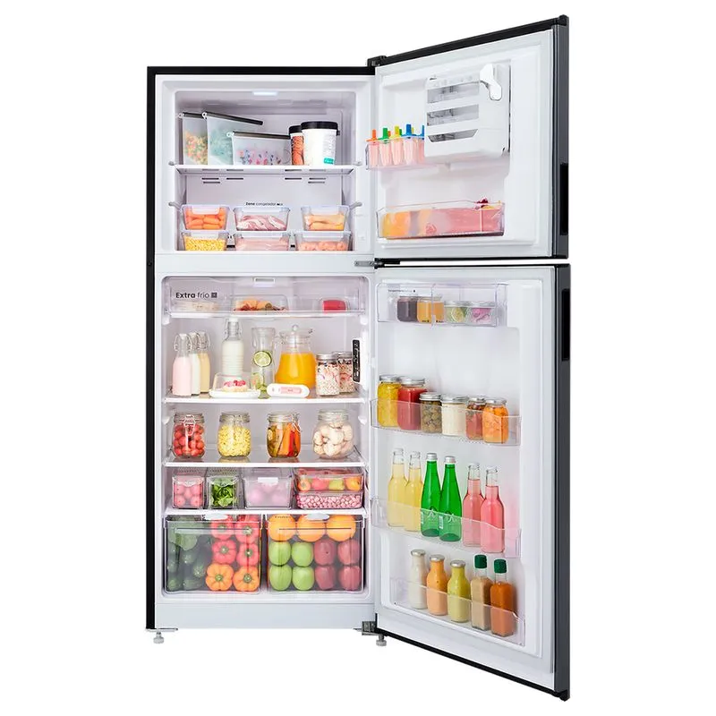 Nevera No frost 404 litros Manija Externa Panel Digital Dispensador de Agua Negro Esmeralda