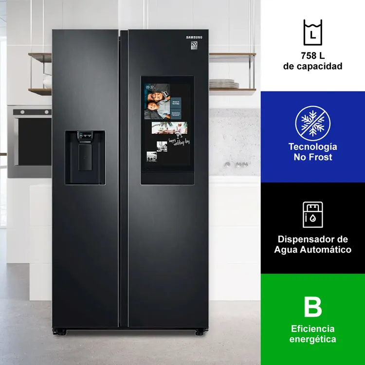 Nevecón SAMSUNG Family Hub Side by Side 758 Litros RS27T5561B1/CO Grafito