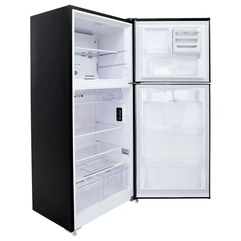 Nevera No frost 404 litros Manija Externa Panel Digital Dispensador de Agua Negro Esmeralda